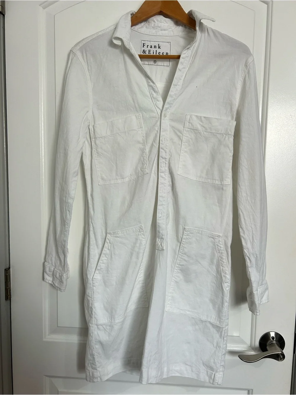 Frank & Eileen Italian Performance Linen Dress size Size S Chic Preppy Coastal